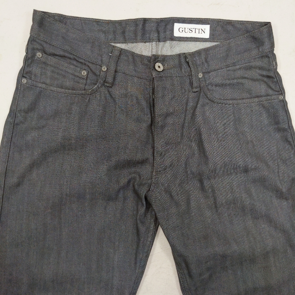 Gustin #72 The Grey Silk Selvedge Size 34 Straight Fit EUC!